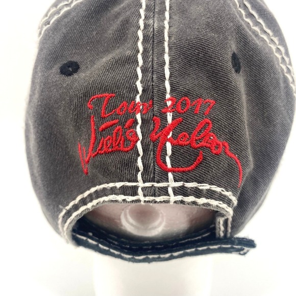 Old Whiskey River Don't Run Dry Distressed Baseball Cap Willie Nelson Tour 2017 - Picture 4 of 8